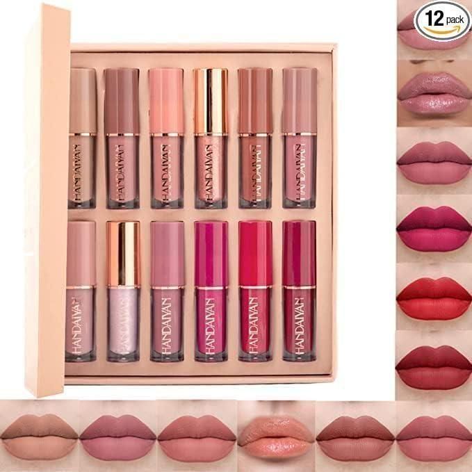 Velvet Matte Liquid Lipstick Set (Set of 12 Lipsticks)