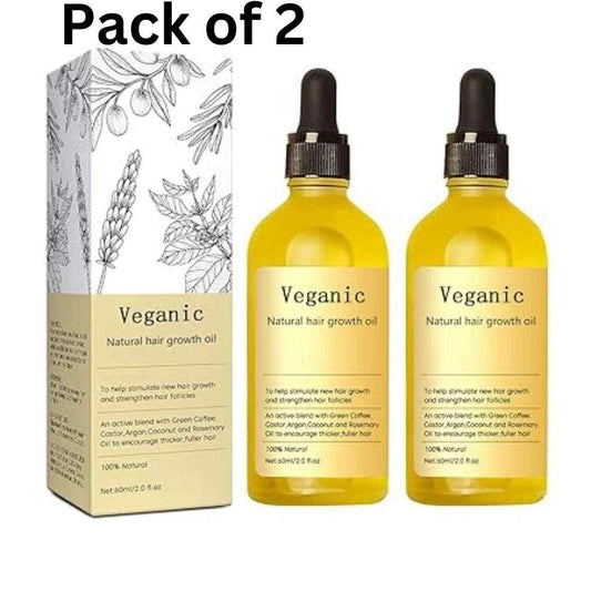 ⭐Vegan Natural Hair Growth Oil 120 ml (Pack of 2)