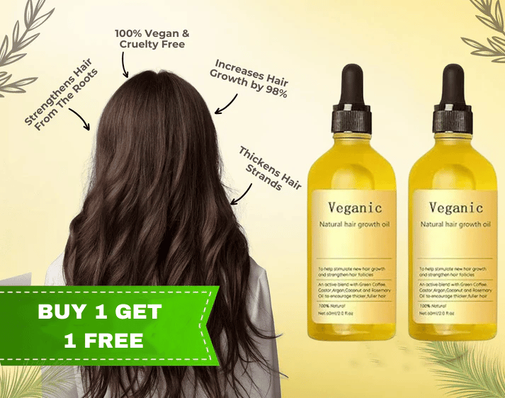 Vegan Natural Hair Oil (🔥Buy 1 Get 1 FREE Today Only)